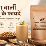 Maati Chana & Barley Sattu ke fayde dikhata hua image, jisme sattu packet, sattu drink aur chana-barley ingredients dikh rahe hain.